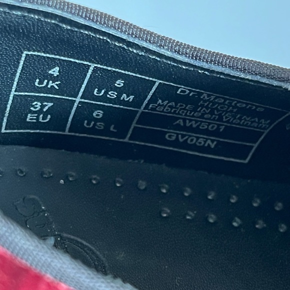 Dr. Martens Hugh Burgundy Red Velvet Lace-Up Oxfords Shoes - Burgundy - Picture 10 of 16